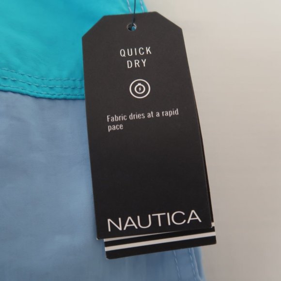 SOLD | Nautica Quick Dry Colorblock Swim Trunks - Picture 5 of 8